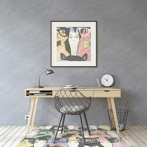 Office chair mat Cats