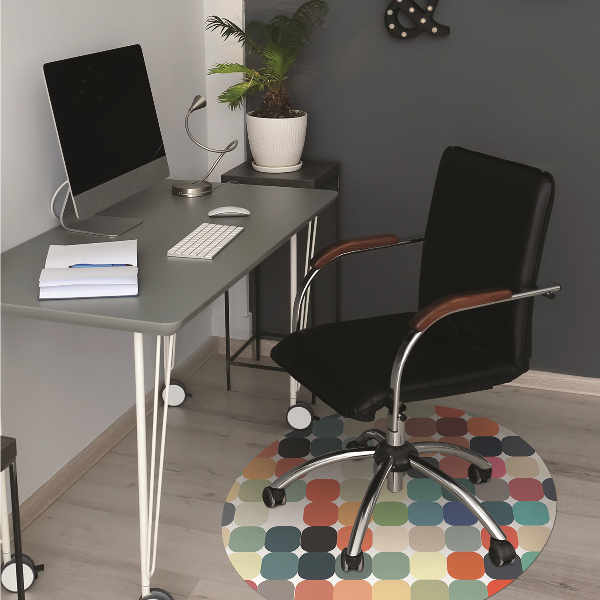 Office chair mat geometric pattern
