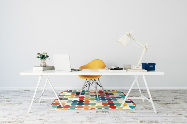 Office chair mat geometric pattern
