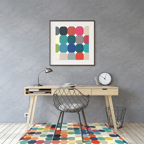Office chair mat geometric pattern