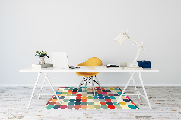 Office chair mat geometric pattern