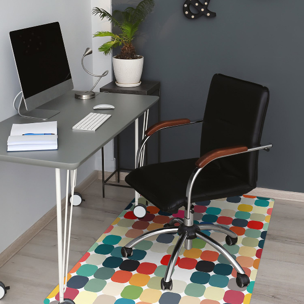 Office chair mat geometric pattern