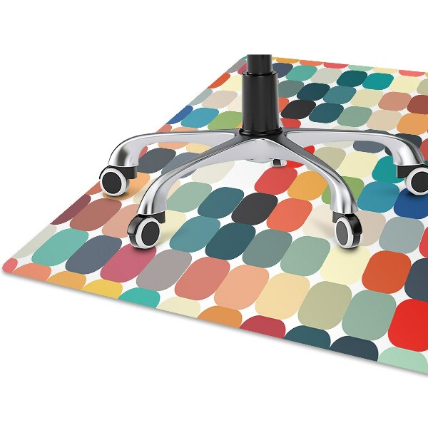 Office chair mat geometric pattern