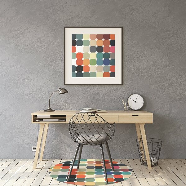 Office chair mat geometric pattern