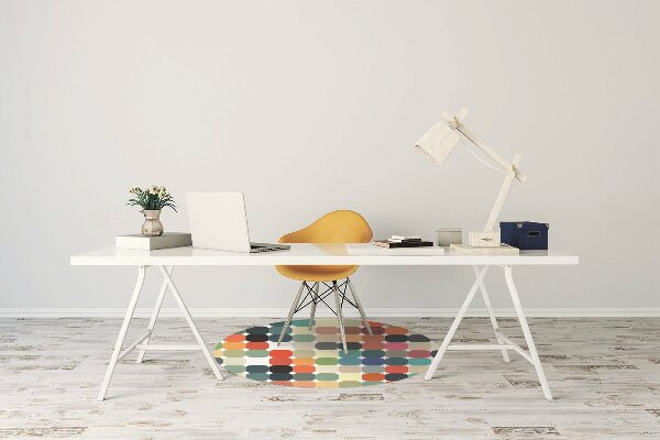 Office chair mat geometric pattern