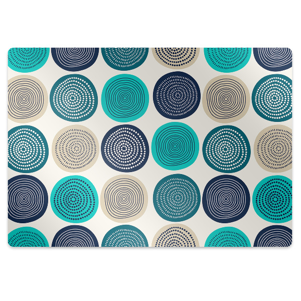 Office chair mat abstract circles