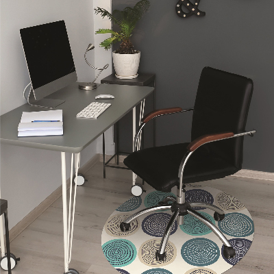 Office chair mat abstract circles