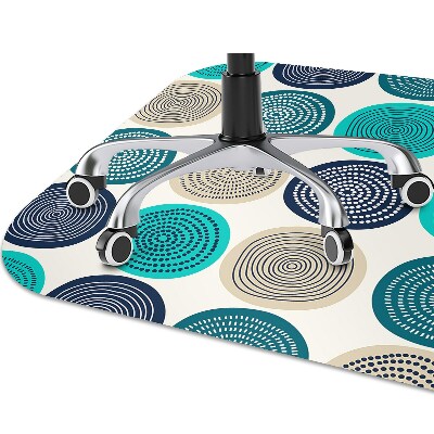 Office chair mat abstract circles