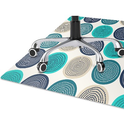 Office chair mat abstract circles