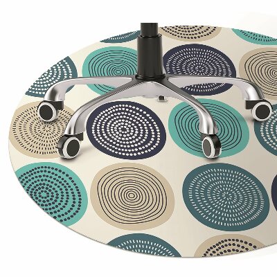 Office chair mat abstract circles