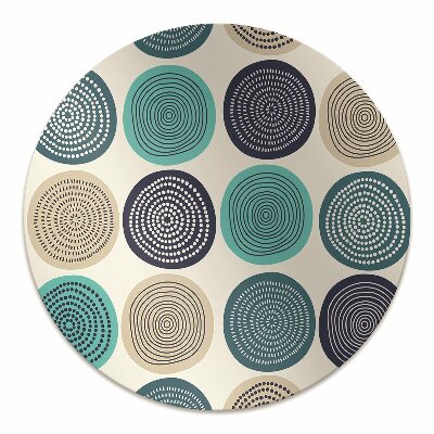 Office chair mat abstract circles