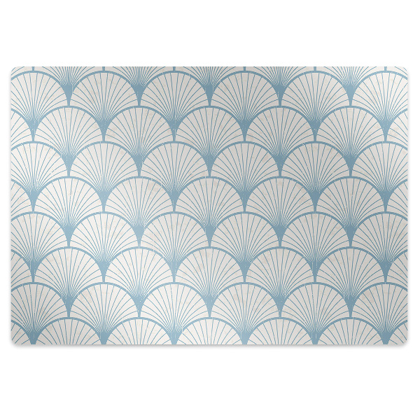 Office chair mat retro scallops