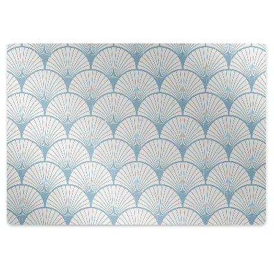 Office chair mat retro scallops