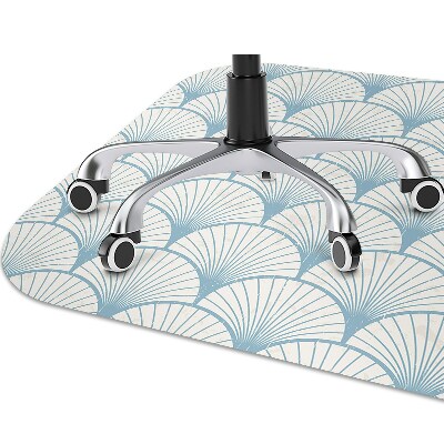 Office chair mat retro scallops