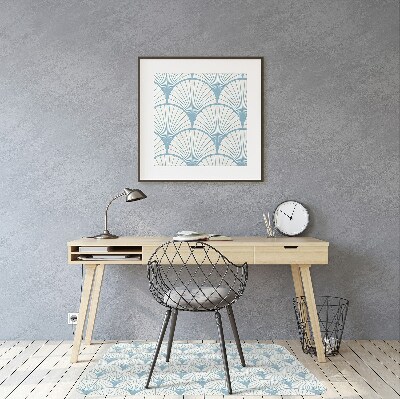 Office chair mat retro scallops