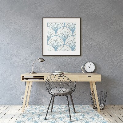 Office chair mat retro scallops