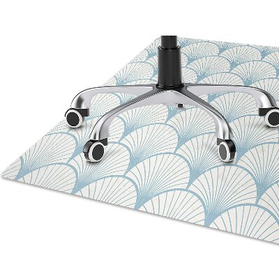 Office chair mat retro scallops