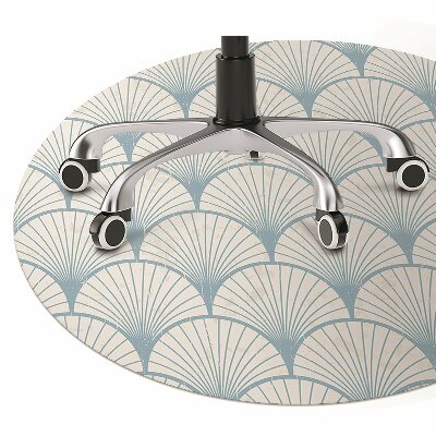 Office chair mat retro scallops