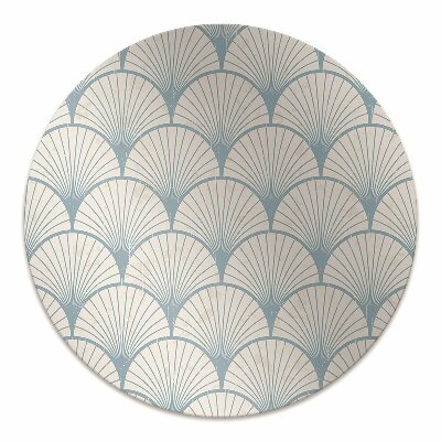 Office chair mat retro scallops