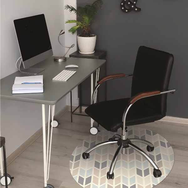 Office chair mat geometric texture