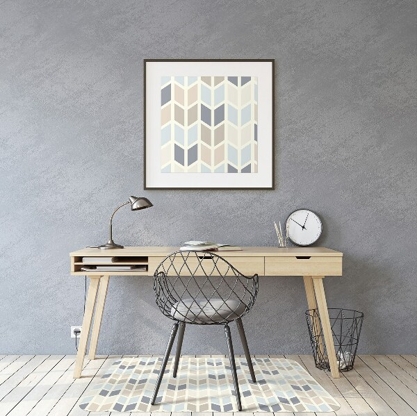 Office chair mat geometric texture