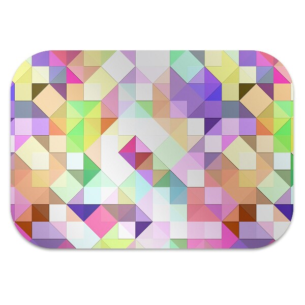 Chair mat floor panels protector colorful mosaic