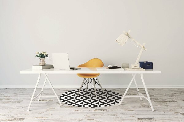 Chair mat geometric illusion