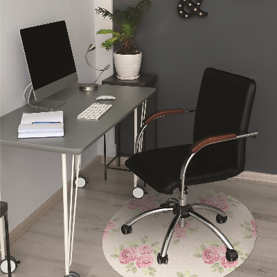 Office chair mat English roses