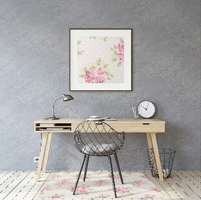 Office chair mat English roses