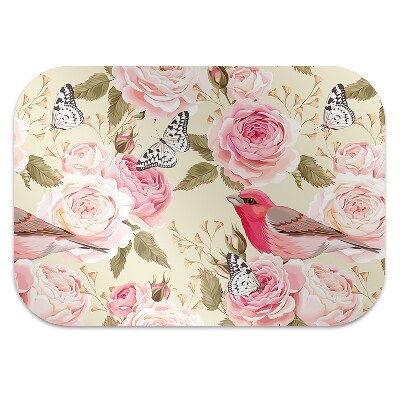 Chair mat Birds flowers butterflies