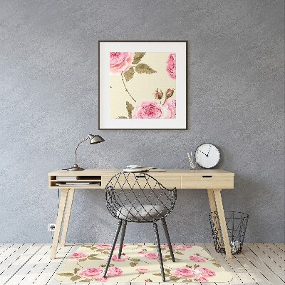 Office chair mat English roses