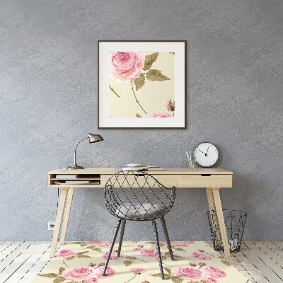 Office chair mat English roses