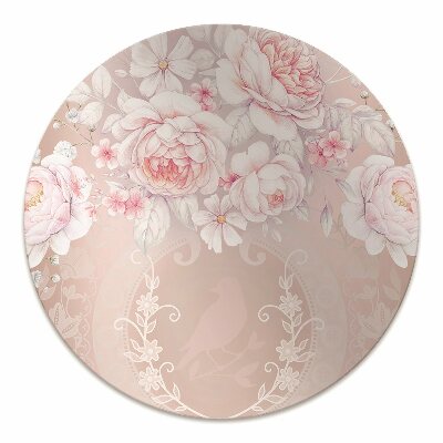 Office chair floor protector White roses