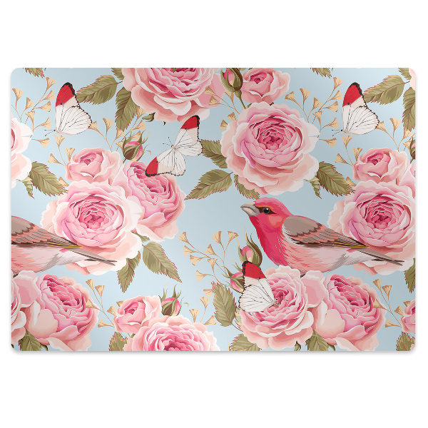 Office chair mat English roses