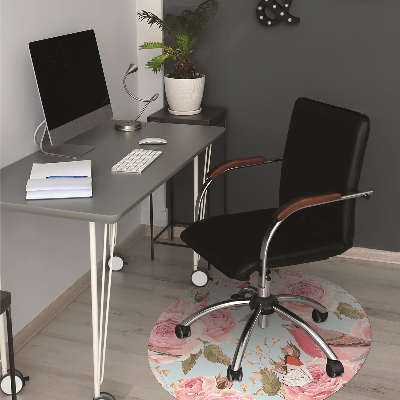 Office chair mat English roses