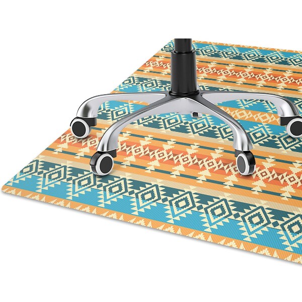 Chair mat floor panels protector Navajo pattern style