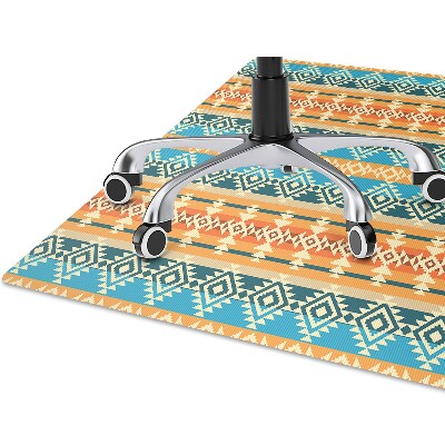 Chair mat floor panels protector Navajo pattern style