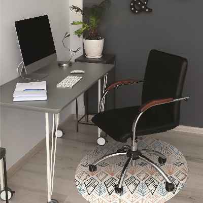 Desk chair mat ethnic pattern