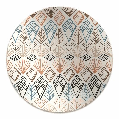 Desk chair mat ethnic pattern