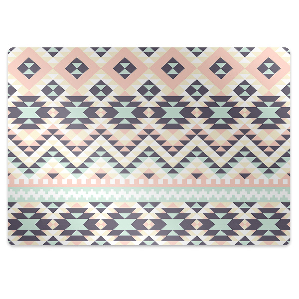 Desk chair mat ethnic pattern