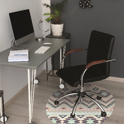 Desk chair mat ethnic pattern