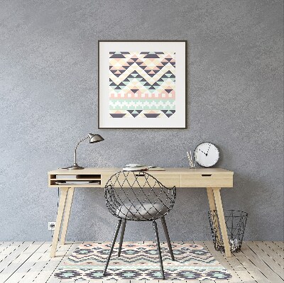 Desk chair mat ethnic pattern