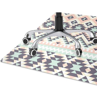 Desk chair mat ethnic pattern