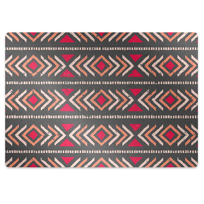 Office chair mat ethnic trail