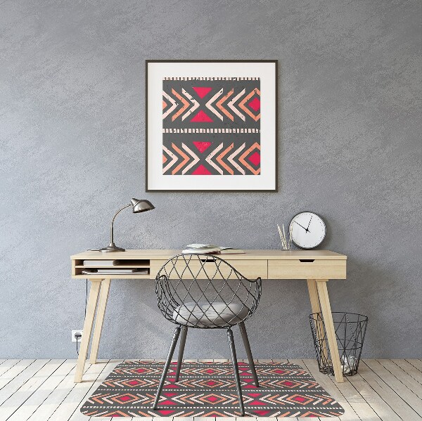 Office chair mat ethnic trail