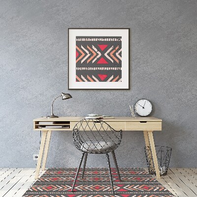 Office chair mat ethnic trail