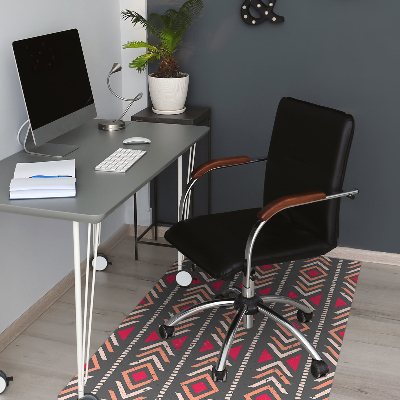 Office chair mat ethnic trail