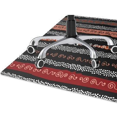 Office chair floor protector tribal pattern