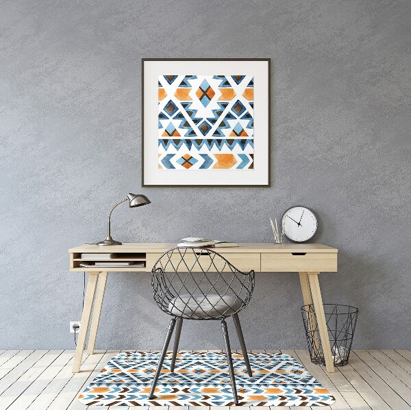 Office chair mat ethnic motifs