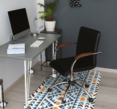 Office chair mat ethnic motifs